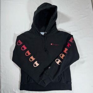 Champion Reverse Weave Black Hoodie Size Small